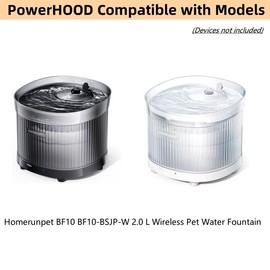PowerHOOD 5V USB-C AC/DC Adapter Compatible with Homerunpet BF10 BF10-BSJP-W 2.0 L Wireless Pet Water Fountain 5VDC DC5V 5volt 5.0 Volts USB Type-C Power Supply Cord Wall Plug Charger Cable PSU Mains