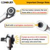 CONQUER Mini Combo Dual Ratchet Wrench with 1/4" Square Drive