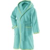 Erwin Müller Children's Bathrobe with Hood Plain Terry Cloth Mint