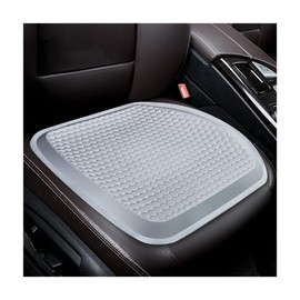 JNNJ Pack of 2 Car Gel Seat Cushions, Seat Cushion, Car Front Seats, Breathable, Double Thick Breathable Seat Cushion, Cool Gel Cushion, Honeycomb Design (Grey)