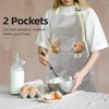 NLUS 2 Pack Kitchen Cooking Aprons, Adjustable Bib Waterproof Chef