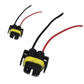 1 Pcs Nylon H11 H9 H8 Adapter Wiring Harness Sockets Wire for Headlights Or Fog Lights, Car Waterproof Connector- Fog Light Wiring Harness Kit, Headlight Harness