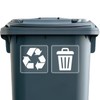 YIKIADA 10 Pack Recycle and Trash Transparent Stickers 6 ×