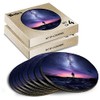 8 x Round Coasters - Milky Way Explorer Night Sky