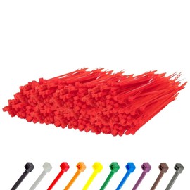 GTSE 6” Red Zip Ties, 1,000 Bulk Pack, 40lb Strength, UV Resistant Strong Nylon Cable Ties, Self-Locking 6 Inch Tie Wraps
