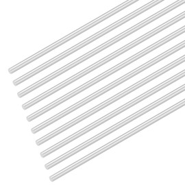 M METERXITY Pack of 10 Round Aluminum Rods, Diameter 2.5mm (1/10"), Length 100mm (4"), 6061 Aluminum Round Rods, Metal Sticks for DIY Craft Making, Industrial, Construction, Modeling