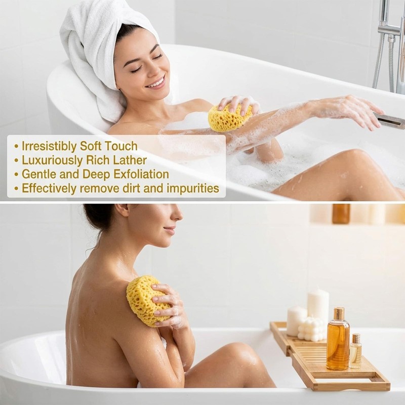 Body Bath Sponges for Adults,Bath Sponge,Shower Sponge,Pack of 2