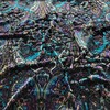 Nirvana Temple Print Burnout Velvet Fabric by The Yard by