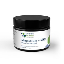 Crema de recuperación muscular con magnesio y MSM, 85 g (3 oz)