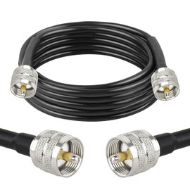 XRDS -RF RG58 Coax CB Cable 15FT, 50 Ohm with PL-259 UHF Male Connectors – Flexible & Durable Coaxial Cable for CB Radio, Ham Radio, Antenna, SWR Meter, SDR
