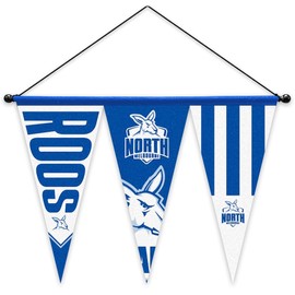 North Melbourne Kangaroos AFL Footy Set of 3 Felt Wall Pennant