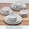 Pfaltzgraff Tranquil Trails Forest 12 Piece Dinnerware Plate Bowl Set,