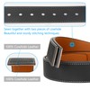 JingHao Belts for Men,Casual Mens Belt Leather for Jeans,Cowboy,Black Genuine