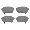 4Pcs Large Stepping Stones,Outdoor Stepping Stones with 24pcs Ground Stakes,Outside
