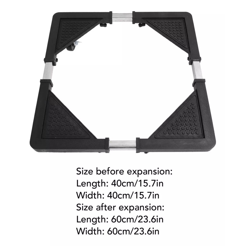 Generic Soporte De Refrigerador Ajustable Con 4 Ruedas De Bloqueo