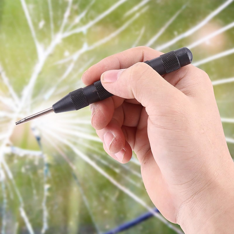 Marking Punch, Portable Heavy Duty Automatic Center Punch, Black Automatic