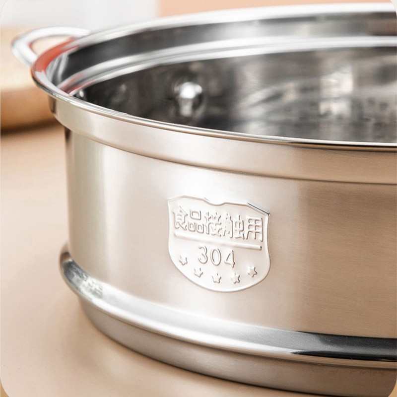 Steam Pot Multipurpose Steaming Pot Thick Stainless Steel Large Capacity