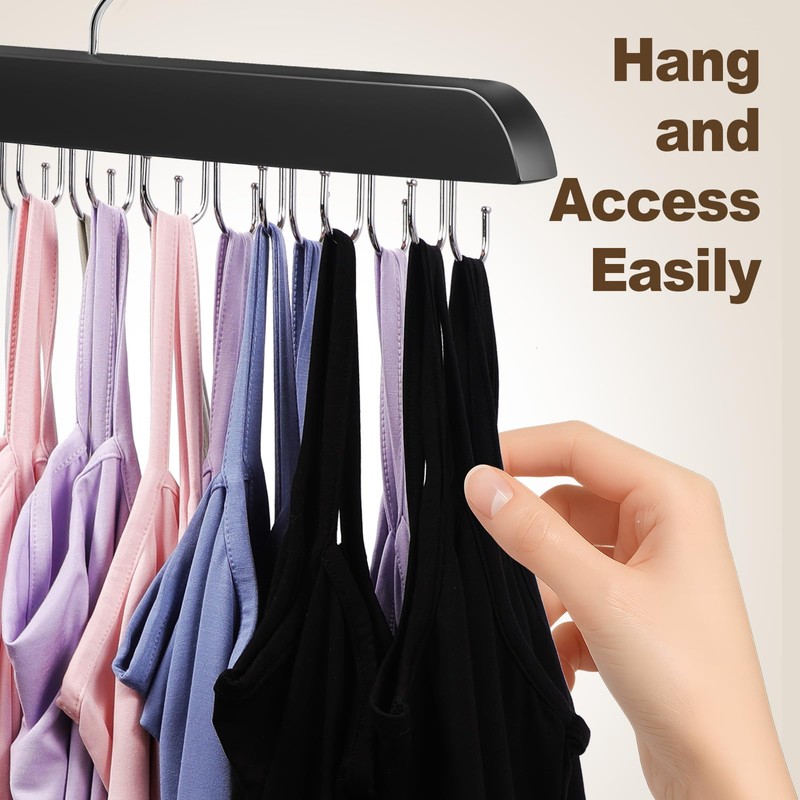 2 Pack Tank Top Hanger, 40 Hooks Large Capacity Bra