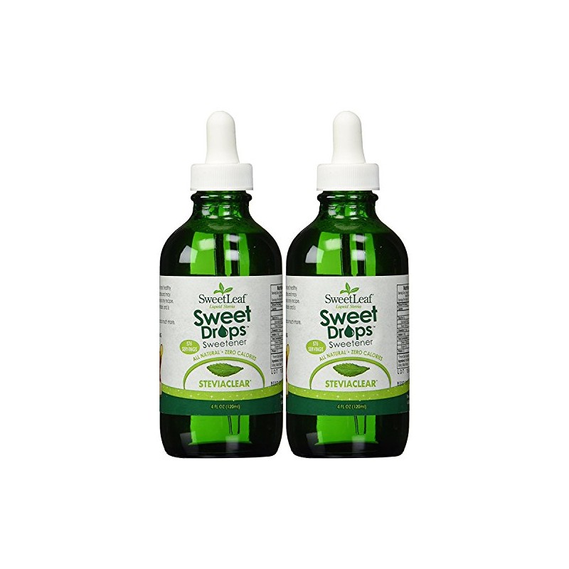 SweetLeaf SteviaClear Sweet Drops - Stevia Liquid Drops Sweetener, Pure