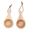 Wooden Camping Mugs, 2 Pack Rubber Wooden Camping Cups, Mini
