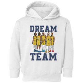 SAILEAD Indiana Playoff Team Tribute - Basketball Fans Toddler Hooded Sweatshirt (White, 4T)
