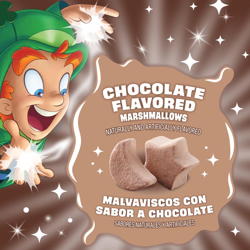 Lucky Charms Chocolatey Chocolate Cereal with Marshmallows, Kids Breakfast Cereal,