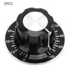 5Pcs Potentiometer Knobs 6mm, Knurled Control Knob With Digital Dial
