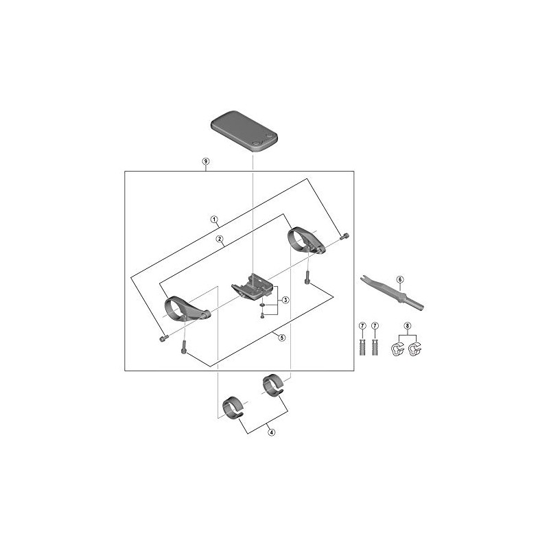 Shimano SC-E6100 Repair Parts Bracket Unit Y78S98040