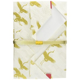 Iyo Yuina Center V102-09 Gold Seal Wedding Celebration Crane, Gold 8.7 x 5.9 inches (22 x 15 cm)