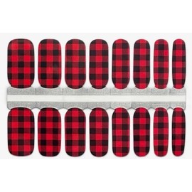 Cozy Flannel Plaid Nail Polish Wraps - Nail Polish Strips