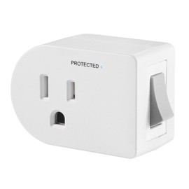 Single Surge Protector Plug with ON/Off Switch, FiiMan ETL Listed Grounded Outlet Wall Tap Adapter with Indicator Light, 1-Outlet, 245Joules/15A/1875W, White (1 Pack)