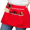 La Short Cord Eline Gardeners Apron Red Liberty 64 x