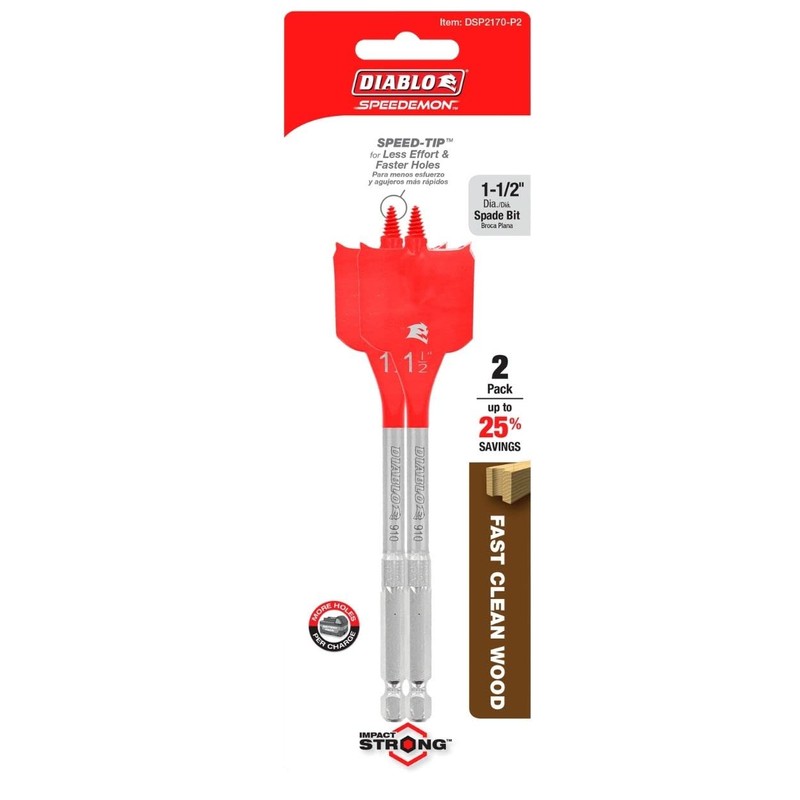 Diablo Spade Bit for Wood - Speed-TIP Design - 1-1/2"