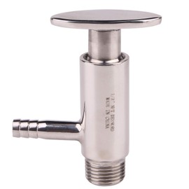 DERNORD Sample Cook Valve 0.5 Inch NPT Thread Sanitary Fitting Stainless Steel 304