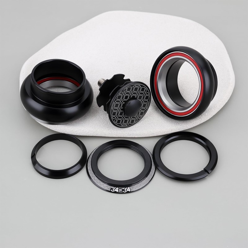 YINETTECH 34-34mm Aluminum Alloy Headset for 34mm Front Fork Steel