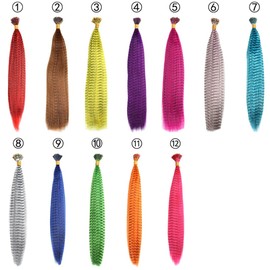 XIAO TAO ZI 12pcs/Lot 17'' Synthetic Feather Hair Extensions Hair Pieces +100 pcs Silicone Micro Beads+1 pcs Crochet Hook Hair Feathers Tool Kit (17'', 12 Pieces)