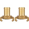 POPPSTAR Set of 2 Brass Quick Coupling 1 Inch Nozzle