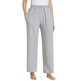 Pintage Women's Petite Cotton Lounge Pants Petite Length XL Heather Gray 1 Pack