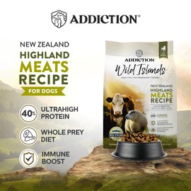Addiction Wild Islands Highland Meats Grass-Fed Beef & Lamb Recipe Dry Dog Food - 4 lb