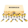 Yonico 17150q 15 Bit Router Bit Set 1/4-Inch Shank