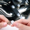KiWAV motorcycle round bolt cap screw cover plug chrome for