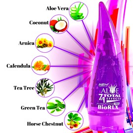 BioRLX 7 in 1 Herbal Total Effects Aloe Vera, Calendula, Arnica, Horse Chestnut, Green Tea, Coconut Oil and Tea Tree Oil for Face and Body (One Bottle 7in1 Gel, 250ml)