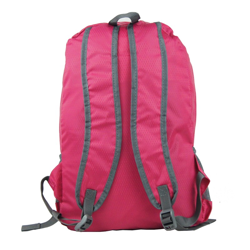 Packable Handy Lightweight Foldable Outdoor Travel Daypack Backpack (Hot Pink)