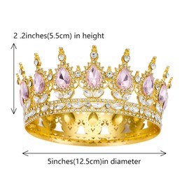 YOUlDIANZI Queen Crown Rhinestone Wedding Crowns and Tiaras for Women Costume Party Hair Accessories Princess Birthday Crown Crystal Bridal Crown