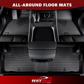 Wayhigh® Floor Mats & Cargo Liner for 2019-2025 Honda Passport, All Weather TPE Car Mats Waterproof Heavy Duty Floor Liners, Floor Mats Custom Fit for Passport Accessories