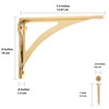 EDUWURXS Ironbridge Brass-Plated Shelf Brackets | Heavy Duty Wall Brackets