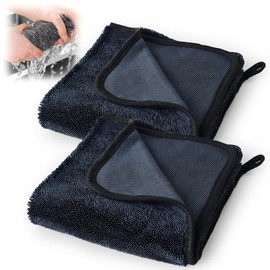 sesameless 2PCS Magic Wipe Bathroom Drying Cloth, Thicken Drying Towel Wonder Wipes Super Absorbent Cloth for Car Window Shower Bathroom Kitchen(40×40cm)