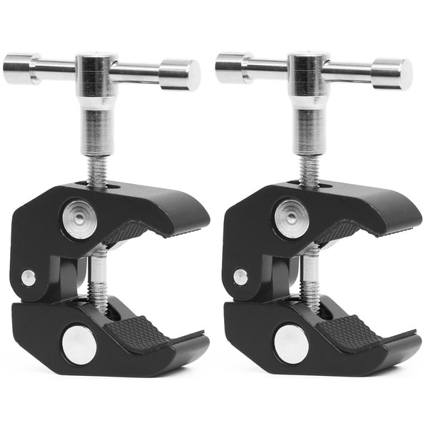 Anwenk 2Pack Super Clamp w/ 1/4"-20 and 3/8"-16 Thread Camera