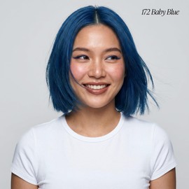 Adore Semi Permanent Hair Color (172 Baby Blue) | Vegan & Cruelty-Free Blue Hair Dye | No Ammonia, No Peroxide, No Alcohol | 4 Fl Oz (Pack of 1)