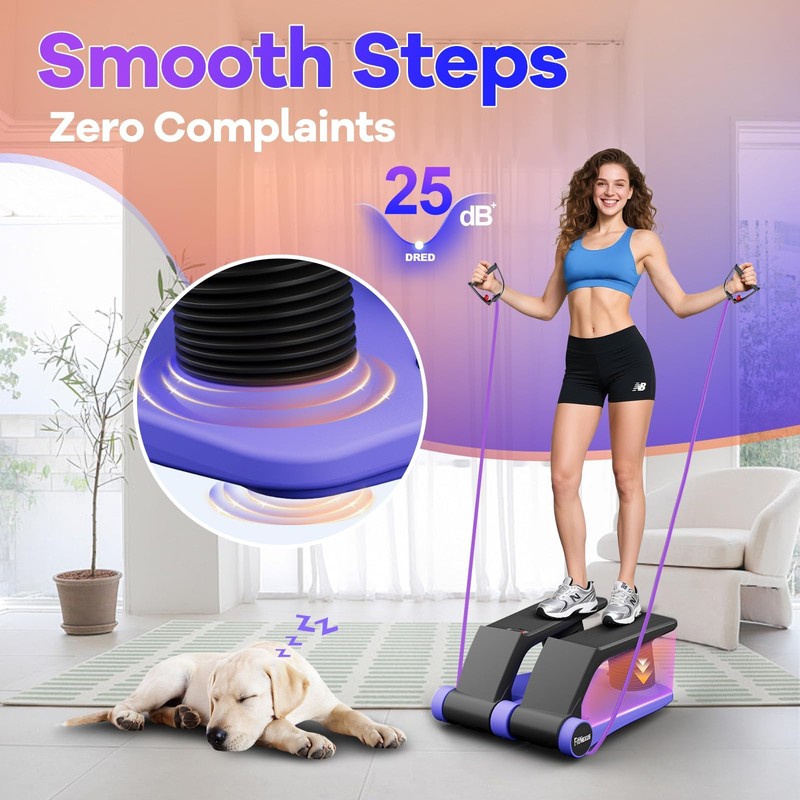 Air Compression Resistance Stepper – Adjustable Mini Stair Climber for